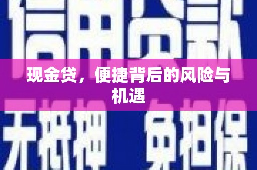 广元现金贷，便捷背后的风险与机遇
