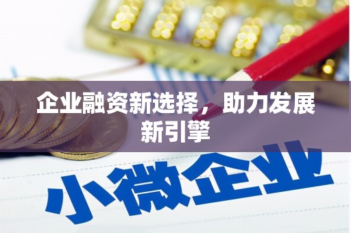 广元企业融资新选择，助力发展新引擎