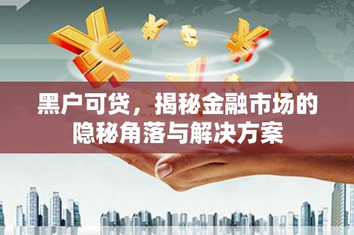 广元黑户可贷，揭秘金融市场的隐秘角落与解决方案