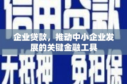 广元企业贷款，推动中小企业发展的关键金融工具