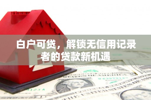 广元白户可贷，解锁无信用记录者的贷款新机遇