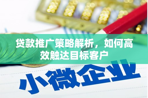 广元贷款推广策略解析，如何高效触达目标客户