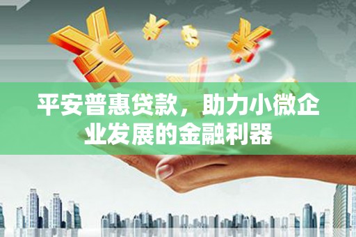 广元平安普惠贷款，助力小微企业发展的金融利器