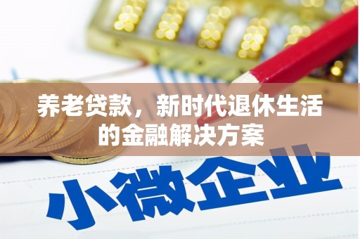 广元养老贷款，新时代退休生活的金融解决方案