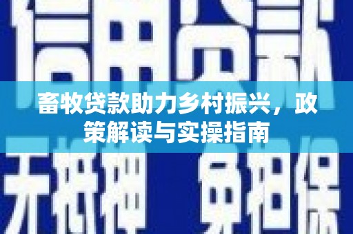 广元畜牧贷款助力乡村振兴，政策解读与实操指南